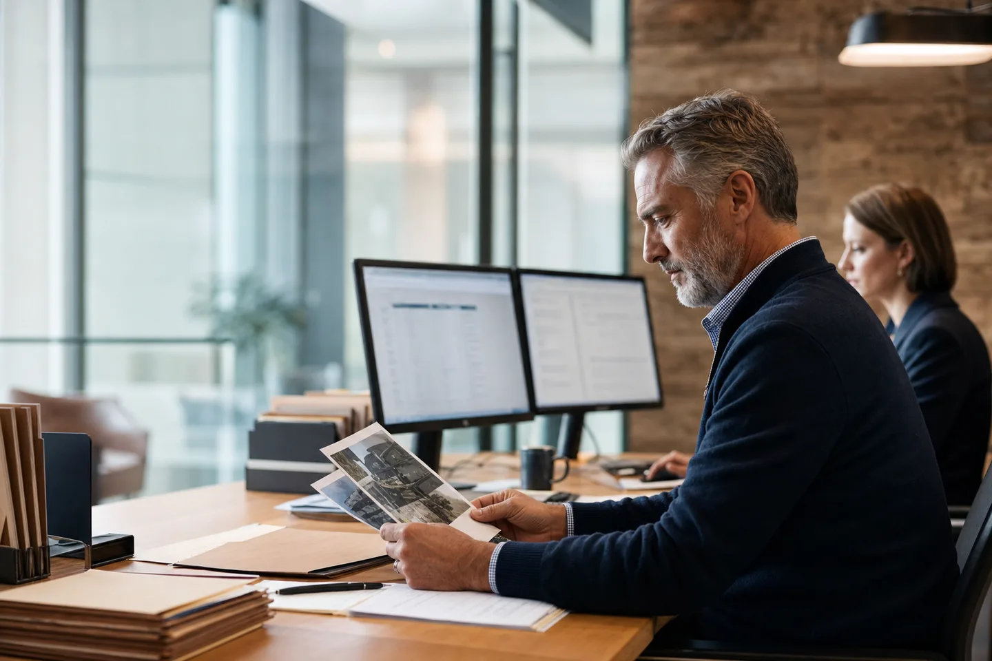Insurance specialists reviewing evidence for an accountable decision
